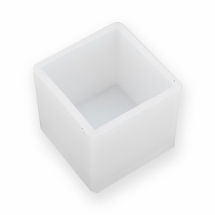 Силиконовая форма, Куб, Цвет: Белый, Размер: 41х41х37.5мм, Внутренний Размер: 35х35мм, (УТ100028684)