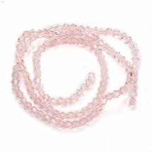 Бусины Австрийский Хрусталь Класс АА, Имитация, Биконус, Цвет: Розовый, Размер: 3х3мм, Отв-тие: 0.8мм, около 115шт/36см/нить, (УТ100028740)