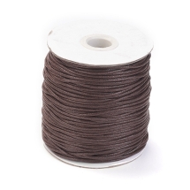 Шнур Вощеный Хлопковый для Плетения, Макраме и Бижутерии, Коричневый, 1.5мм, около 90м/катушка, (УТ100028813)