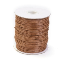 Шнур Вощеный Хлопковый для Плетения Макраме и Бижутерии, Сиена, 1.5мм, около 90м/катушка, (УТ100028815)