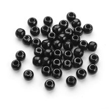 Жемчуг Бусины Пластиковые ABS, Рондель, Цвет: Черный, Размер: 11.5-12х10мм, Отв-тие: 5мм, около 37шт/25г, (УТ100028896)