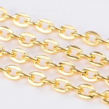 Цепь Якорное Плетение, Железо, Непаянная, Цвет: Золото, Звено: 3x2.2х0.6мм, (УТ100029020)