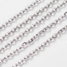 Цепь Якорное Плетение, Железо, Непаянная, Цвет: Платина, Звено: 3x2.2х0.6мм, (УТ100029023)