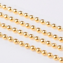 Цепь Плетение Перлина, Железо, Паяная, Цвет: Золото, Звено: Диаметр 1.5мм, (УТ100029036)