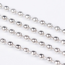 Цепь Плетение Перлина Неразъемная Железная, Платина, Звено 2мм, (УТ100029038)