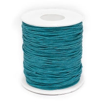 Шнур Вощеный Хлопковый 1мм/90м, Бирюзовый, 1мм, около 90м/катушка (УТ100029071)