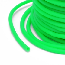 Шнур Резиновый Синтетический Полый, Цвет: Лайм, Размер: 2мм, Отверстие: 1мм, около 50м/катушка, (УТ100029197)