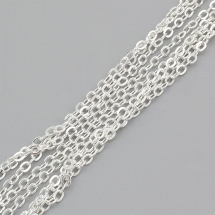 Цепь Якорное Плетение, Железо, Плоскоовальня, Паяная, Цвет: Серебро, Звено: 2х1.5х0.3мм, (УТ100029253)