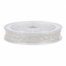 Цепь Плетение Сингапур, Железо, Латунное Покрытие, Паяная, Цвет: Серебро, 2.5х1.7х0.3мм, 12м/катушка (УТ100029279)