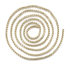 Цепь Латунь, Паяная, Стойкое Покрытие, Цвет: Светлое Золото, Звено: 3х3х1.5мм, (УТ100029298)