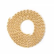 Ланцюг Латунний, U-подібний, Неаяний, Покриття Золото 18К, Розмір: 9.5х5х2мм, (УТ100029315)