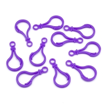 Застібка Карабін для Ключів, Пластик, Колір: Фіолетовий, 51x25x3мм, Отвір 6мм, (УТ100029342)