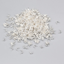 Каллоты из Железа, Зажимы концевики, раковина, Серебро, 7.5х4мм, Диаметр внутри 3мм, Отв. 1мм, 500шт/упаковка, (УТ100029367)