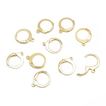 Швензы c Петелькой, Нержавеющая Сталь, Английская Застежка, Покрытие Позолота 24К, 14.5х12х2мм, Отверстие 1.2мм, Пин 1х0.8мм, (УТ100029371)