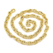 Ланцюг Пластиковий CCB, Ручна Робота, Якірне Плетіння, Золото, Ланка: 19х14х4мм, 1м/нитка, (УТ100029391)