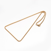 Цепь Нержавеющая Сталь для Ожерелий, Готовая Основа с Застежкой Карабин Лобстер, Золото, Длина 45см, Звено: 2х2х1мм, Кольцо 4х0.5мм, (УТ100029400)