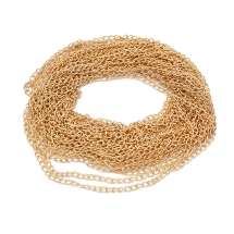 Цепь Витое Плетение, Железо, Цвет: Светлое Золото, Звено: 3х2мм, Толщина 0.6мм, (УТ100029433)