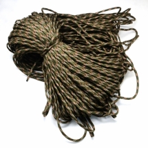 Шнур Паракорд Полиэстер и Спандэкс, подходит для плетения браслетов, Полосатый, Цвет: Темно-оливковый, Размер: 4мм, 100м/связка (УТ100029466)
