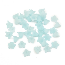 Бусины Акрил Матовые, Прозрачные, Цветок, Цвет: Светло-голубой, Размер: 17.5х12мм, Отверстие 1.5мм, около 38шт/25г, (УТ100029503)