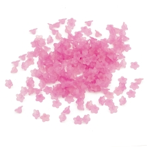 Намистини Акрил Матові, Прозорі, Квітка, Колір: Рожевий, Розмір: 10х5мм, Отвір 1.5мм, близько 200шт/25г, (УТ100029511)