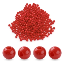 Бусины Акриловые Круглые, Кирпичный, 6х5мм, Отверстие: 1.8мм, около 400шт/50г, (УТ100029555)