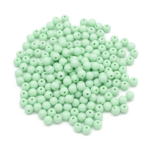 Бусины Акриловые Круглые, Цвет: Аквамарин, Размер: 8х7мм, Отверстие: 2мм, около 160шт/50г, (УТ100029561)