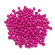 Бусины Акриловые Круглые, Цвет: Камелия, Размер: 8х7мм, Отверстие: 2мм, около 160шт/50г, (УТ100029564)