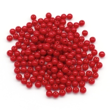 Намистини Акрилові Круглі, Цегляний, 8х7мм, Отвір: 2мм, близько 160шт/50г, (УТ100029565)