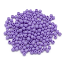 Бусины Акриловые Круглые, Цвет: Сиреневый, Размер: 8х7мм, Отверстие: 2мм, около 160шт/50г, (УТ100029568)