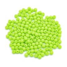 Бусины Акриловые Круглые, Цвет: Салатовый, Размер: 8х7мм, Отверстие: 2мм, около 160шт/50г, (УТ100029571)