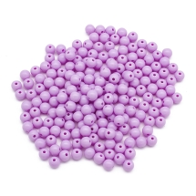 Бусины Акриловые Круглые, Цвет: Фиолетовый, Размер: 8х7мм, Отверстие: 2мм, около 160шт/50г, (УТ100029577)