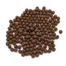 Бусины Акриловые Круглые, Цвет: Сиена, Размер: 8х7мм, Отверстие: 2мм, около 160шт/50г, (УТ100029579)