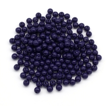 Бусины Акриловые Круглые, Цвет: Берлинская Лазурь, Размер: 8х7мм, Отверстие: 2мм, около 160шт/50г, (УТ100029582)