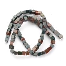 Бусины Натуральный Индийский Агат Кубик, 4.5х4.5мм, Отверстие 1мм, около 85шт/36см/нить, (УТ100029589)