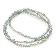 Бусины Стеклянные Гальванические, Радужное Покрытие, Круглые, Цвет: Бирюзовый, Размер: Диаметр 4х4.5мм, Отв-тие: 1мм, около 190шт/29см/нить, (УТ100029637)