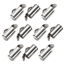 Концевики Слайдери Трубка Нержавіюча Сталь, 6х8х4мм, Отвір 3х1.5мм, Внутрішній Діаметр 3мм (УТ100029702)