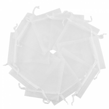 Подарунковий Мішечок з Органзи, Прозорий, Колір: Білий, Розмір: 15х10см, (УТ100029711)