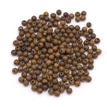 Бусины Деревянные Венге Круглые, Коричневый, 6-6.5мм, Отверстие 1.5мм, около 200шт/25г, (УТ100029768)