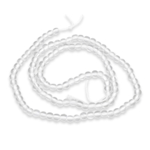 Бусины Натуральный Горный Хрусталь, на нитях, Круглые, 4мм, Отверстие 1мм, около 86шт/36см/нить, (УТ100029794)