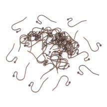 Швензы Крючок, Основа для Сережек, Латунь, Цвет: Медь, Размер: 22х11мм, (УТ100029891)