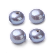 Жемчуг Натуральный Пресноводный, Круглый, Цвет: Голубой, Размер: 4.5-5х4мм, Отверстие несквозное, 1мм. (УТ100029896)