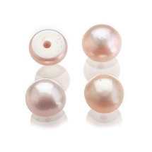 Перли Натуральні Прісноводні, Круглі, Колір: Античний Білий, Розмір: 4~5x4мм, Отвір ненаскрізний 0.5мм, (УТ100029899)