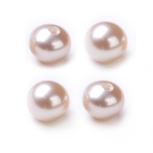 Жемчуг Натуральный Пресноводный, Круглый, Цвет: Розовый, Размер: 4.5-5х4мм, Отверстие несквозное 1мм, (УТ100029901)