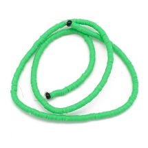 Бусины Экологичные из Полимерной Глины, Ручная Работа, Круглые Плоские, Светло-зеленый, 3х1мм, Отверстие 1мм, Около 375шт/40см/нить (УТ100029913)