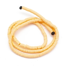 Бусины Экологичные из Полимерной Глины, Ручная Работа, Круглые Плоские, Розовый, 3х1мм, Отверстие 1мм, Около 375шт/40см/нить (УТ100029914)