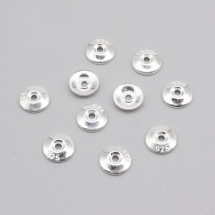 Серебро 925 Шапочки для Бусин Обниматели, 5х1мм, Отверстие 0.8мм (УТ100029965)