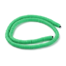 Бусины Экологичные из Полимерной Глины, Ручная Работа, Круглые Плоские, Желто-зеленый, 6х1мм, Отверстие 2мм, Около 345шт/40см/нить (УТ100029967)