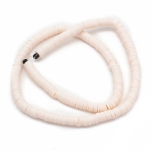 Бусины Экологичные из Полимерной Глины, Ручная Работа, Круглые Плоские, Розовый, 6х1мм, Отверстие 2мм, Около 345шт/40см/нить (УТ100029973)