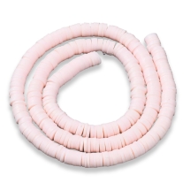 Бусины Экологичные из Полимерной Глины, Ручная Работа, Круглые Плоские, Розовый, 6х1мм, Отверстие 2мм, Около 345шт/40см/нить (УТ100029980)