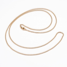 Намисто Ланцюжок Нержавіюча Сталь, Якірне Плетіння із Застібкою Карабін Лобстер, Золото, Довжина 76см, Ланка 2.5x2x0.5мм, (УТ100030008)